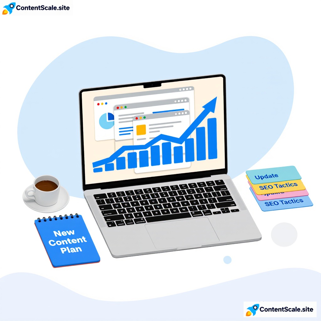 Content freshness tactics overview showing strategic update approach for maintaining rankings and AI visibility