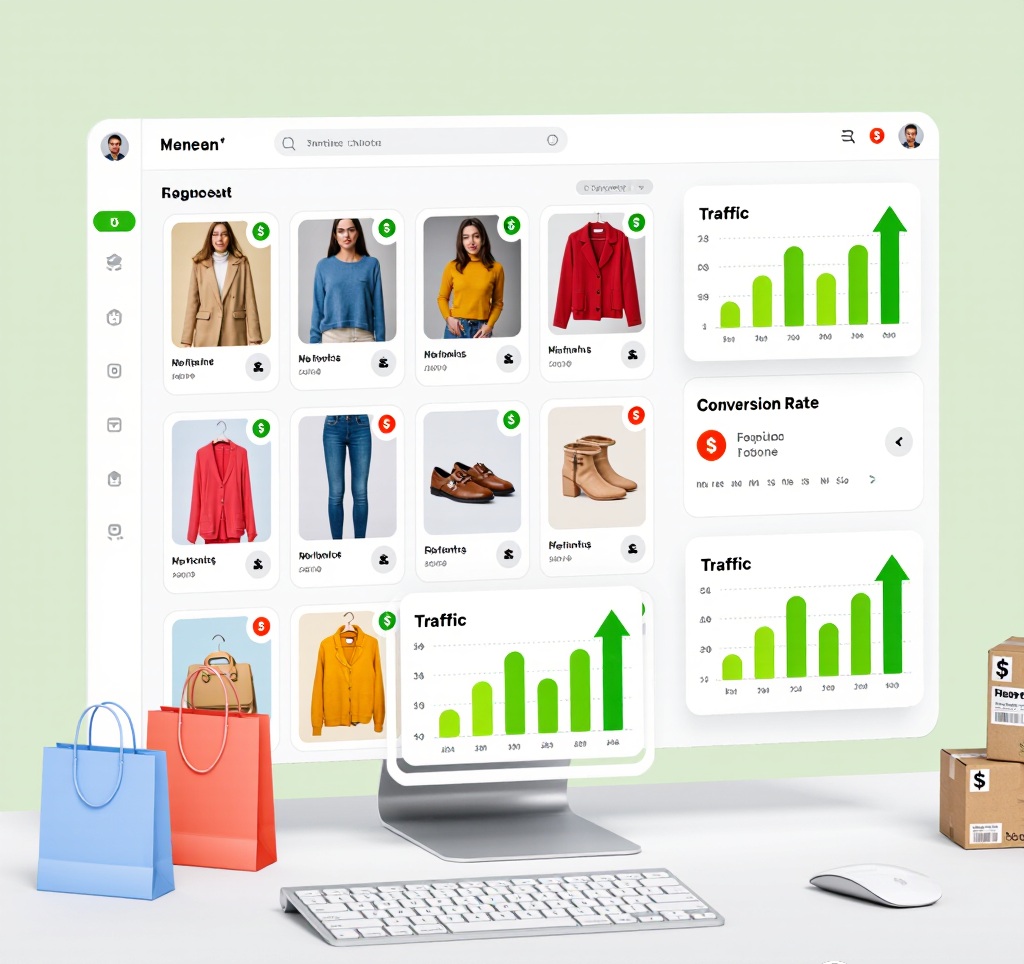 Ecommerce traffic recovery showing category page optimization and product schema implementation results