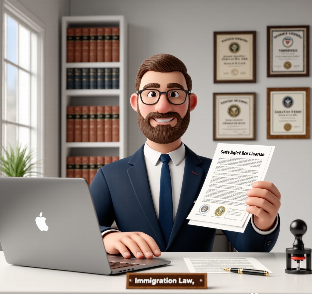 YMYL legal content optimization example showing immigration law disclaimer, attorney credentials, bar license, and legal disclaimer for AI Override compliance