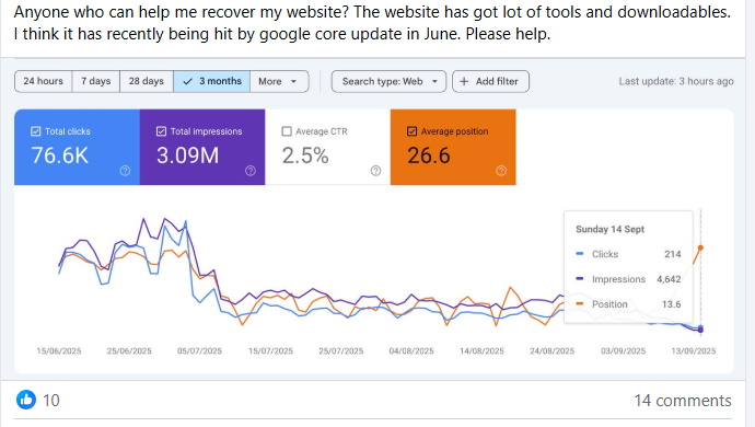 Traffic drop after changes with plea for help - Need help recovering my site after failed migration