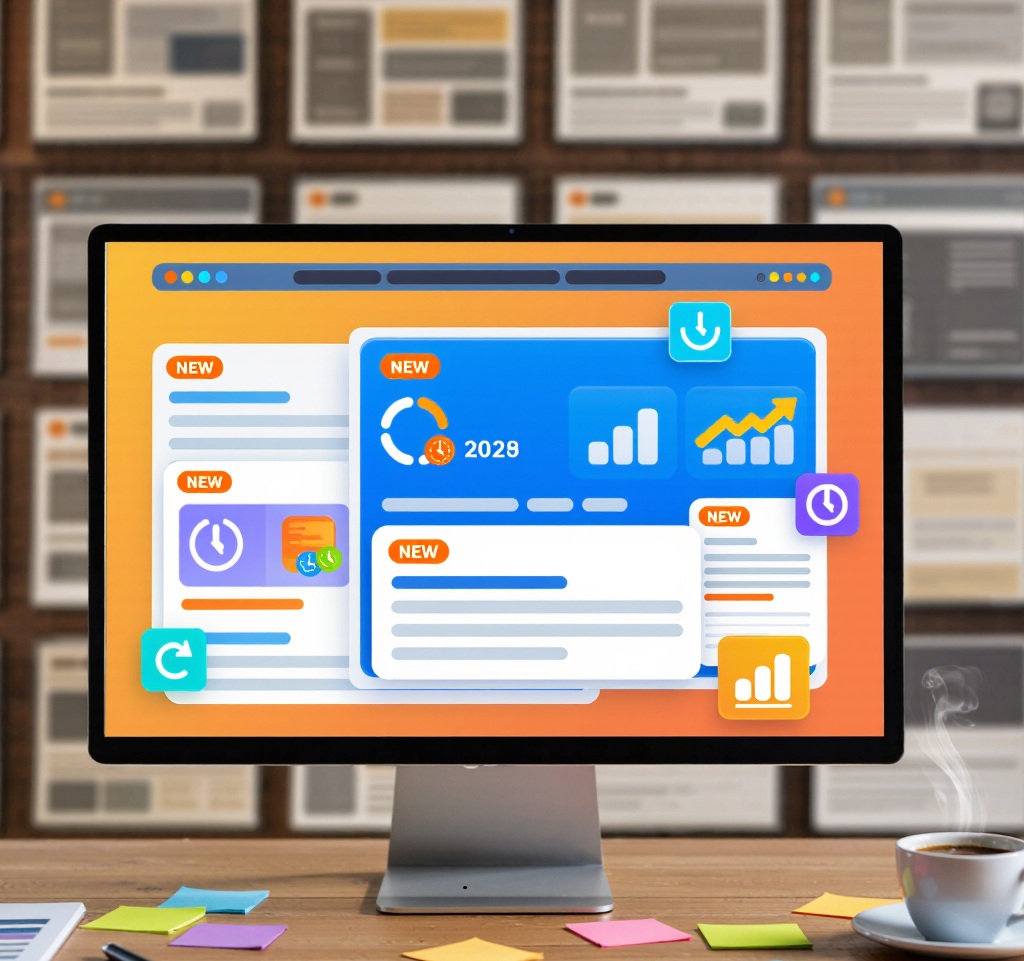 Strategic content update process showing systematic content freshness tactics implementation