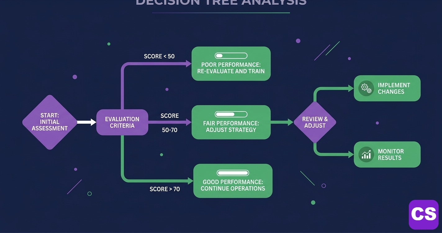 DIY SEO recovery decision framework showing score thresholds for choosing DIY vs agency