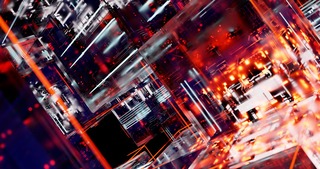 Artificial general intelligence future technology neural network visualization scientific discovery concept