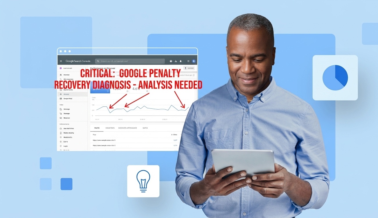 Google penalty recovery diagnosis protocol 2026 — Google Search Console manual action investigation and traffic pattern analysis