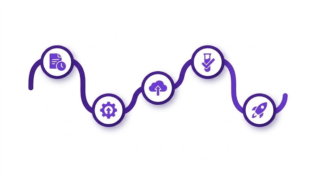 48-hour plan to get cited by AI, shown as a five-phase sprint timeline from setup to the compounding loop